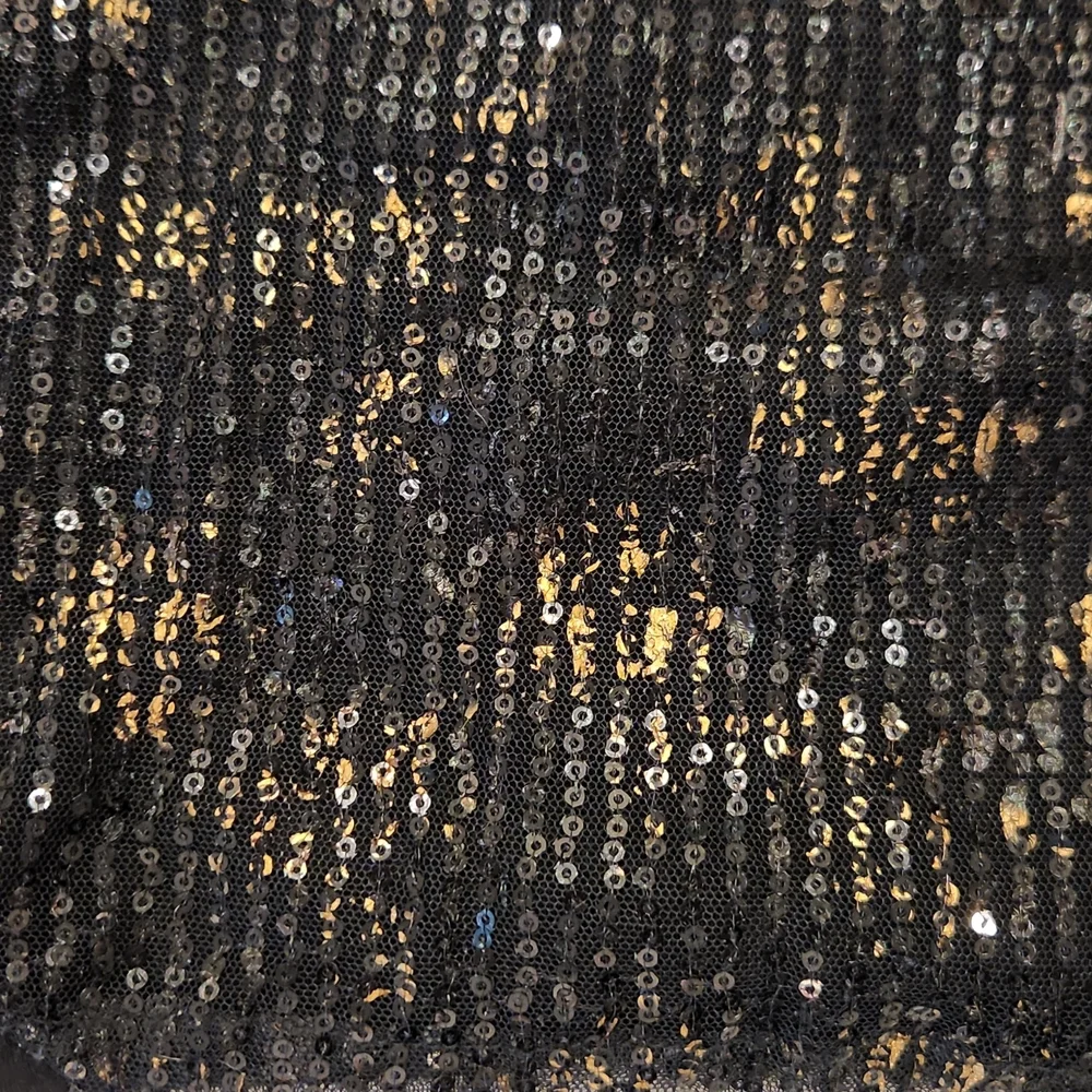 Costa Blanca Mini Dress in Black & Gold Sequin - Size Extra Small - Picture 2 of 3